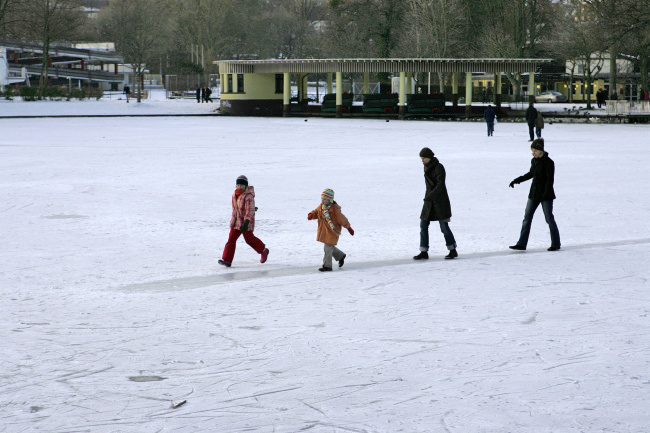 Hangeweiher zugefroren